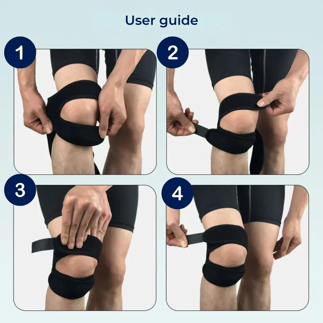 FlexiKnee Exklusiv Multifunktionale Kniebandage | Verstellbare Kompression zur Schmerzlinderung & Vorbeugung von Gelenkbeschwerden