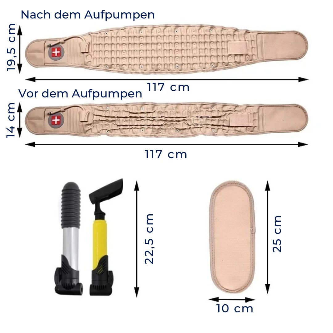 WirbelFit Exklusiv | Lendengurt mit Lufttraktion – Rückenstütze für Schmerzlinderung & Haltungskorrektur
