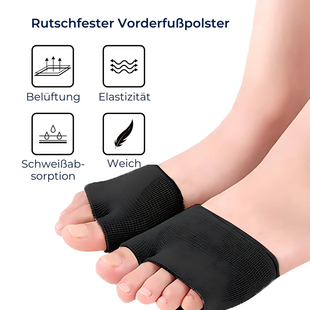 CushionFlex Exklusiv Vorfußschutz | Silikongelkissen - Dämpft Stöße - Schmerzlinderung - Bei Metatarsalgie - Täglicher Komfort