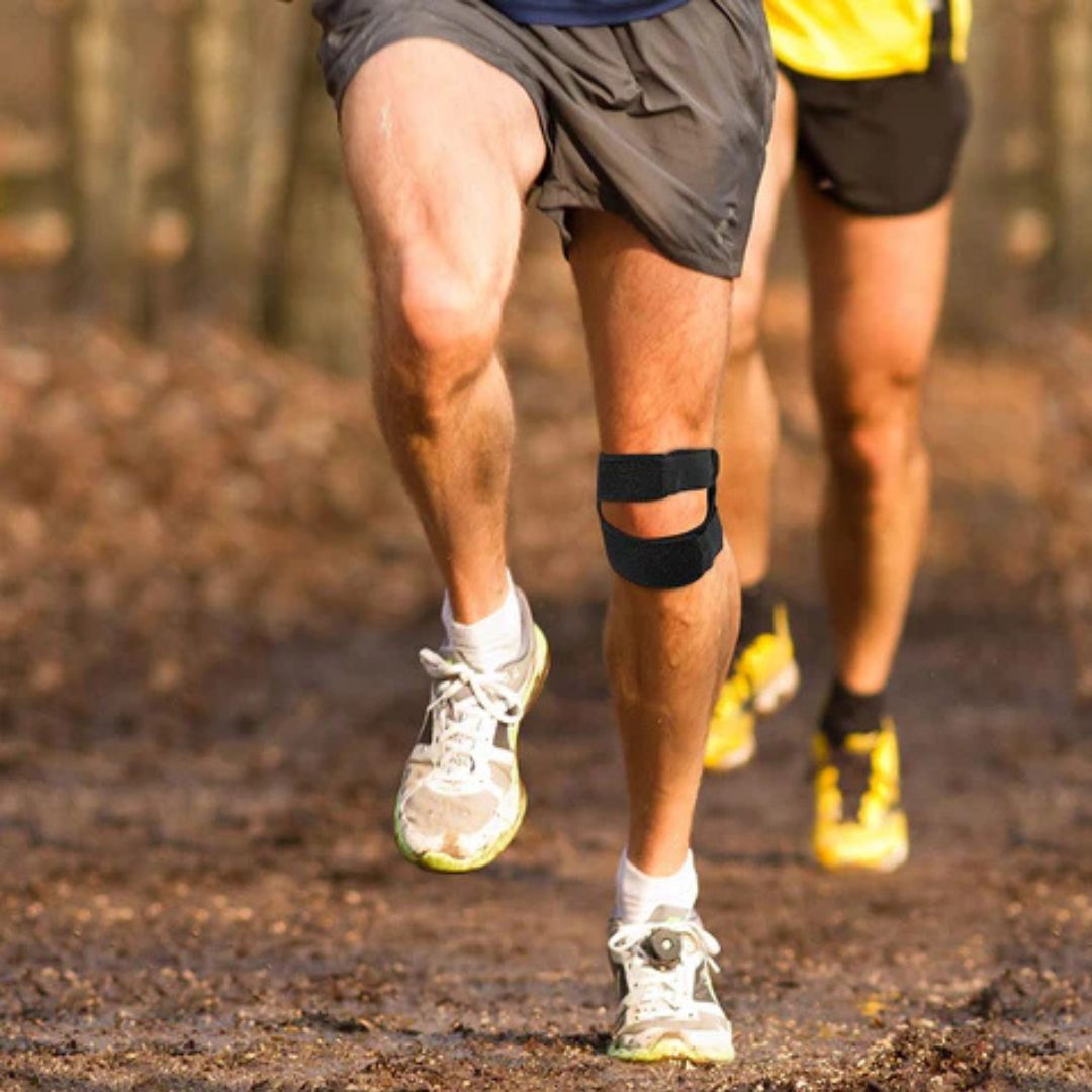 FlexiKnee Exklusiv Multifunktionale Kniebandage | Verstellbare Kompression zur Schmerzlinderung & Vorbeugung von Gelenkbeschwerden