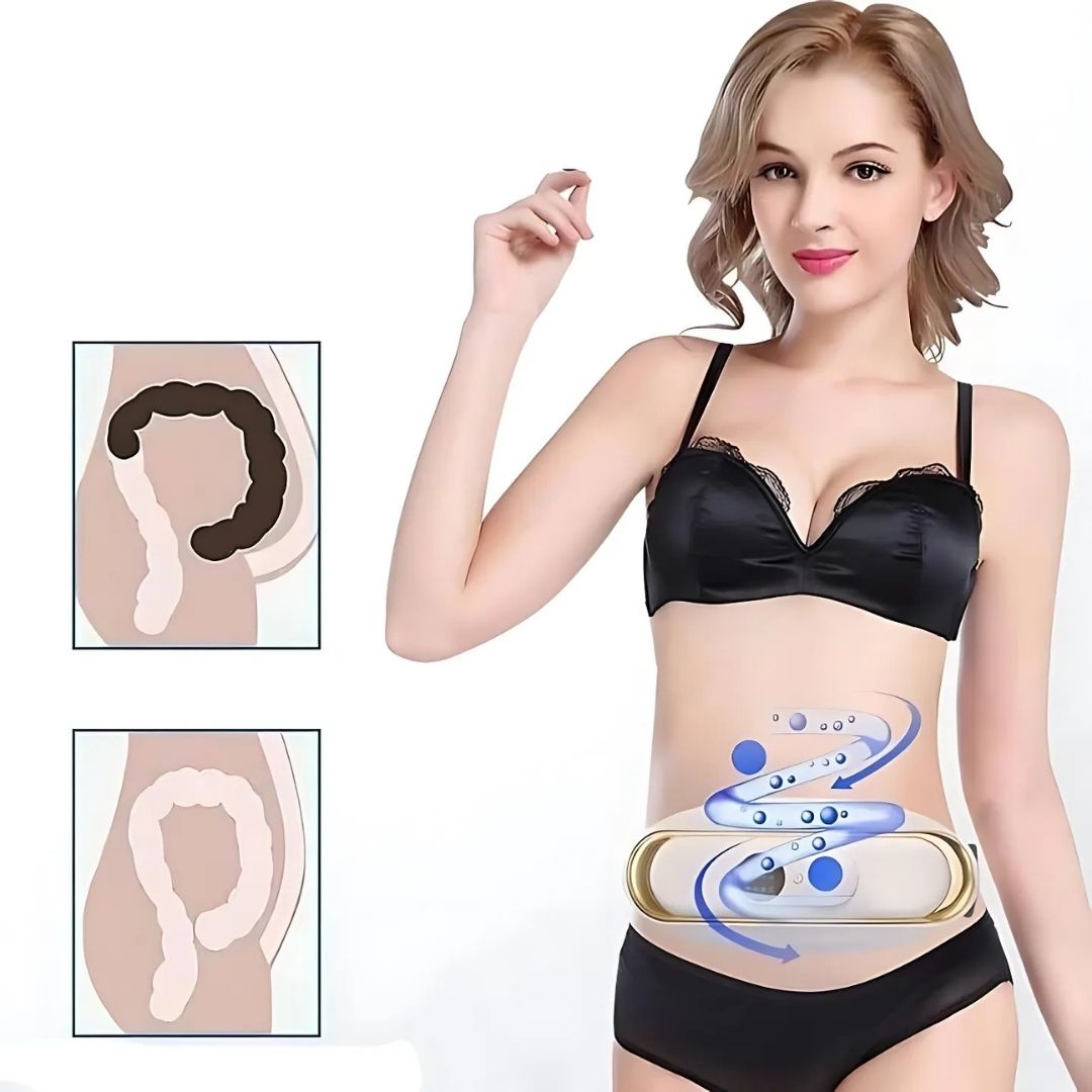 SlimKern Exklusiv Bauch Lipo Fettverbrenner – Schlankheitsgürtel mit EMS-Vibration & Wärmetherapie für Fettabbau & Schmerzlinderung