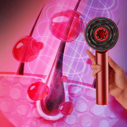 ScalpWunder Exklusiv | 3-in-1 Kopfhautmassagebürste – Haarwachstumsstimulator – Wasserdicht – Rotlichttherapie – Öl-Applikator