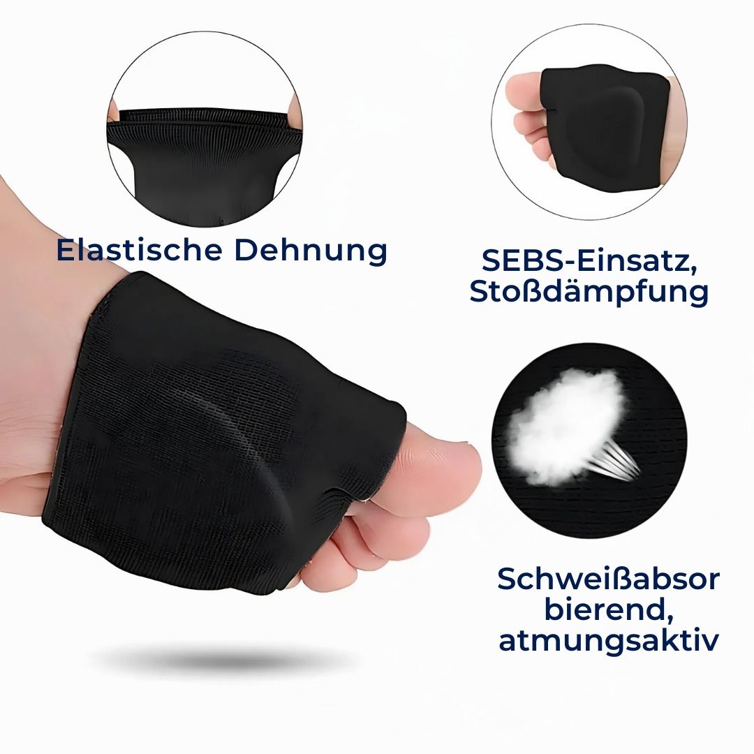 CushionFlex Exklusiv Vorfußschutz | Silikongelkissen - Dämpft Stöße - Schmerzlinderung - Bei Metatarsalgie - Täglicher Komfort