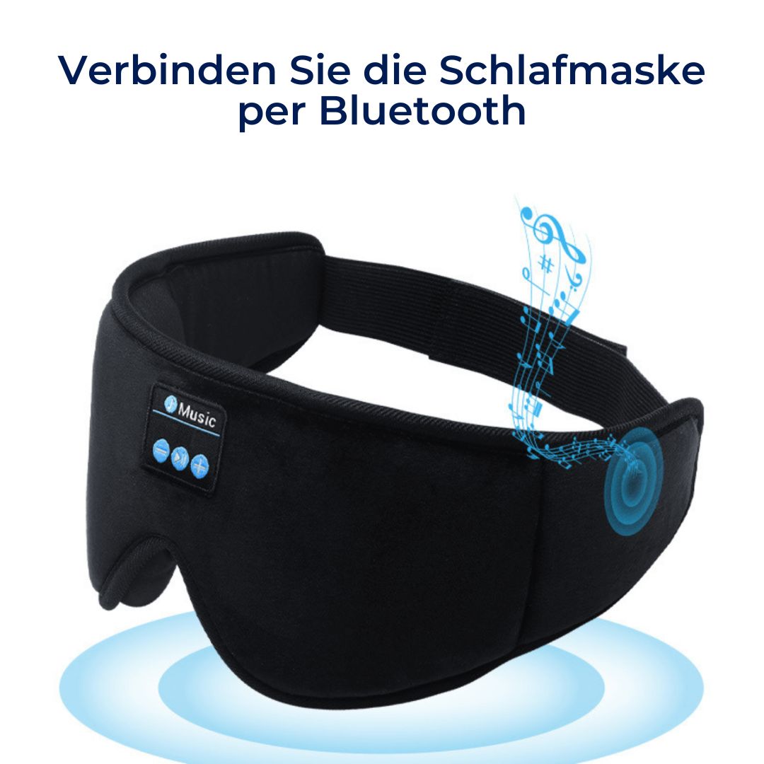 DreamSounds Exklusiv Bluetooth-Schlafmaske mit Integrierten Kopfhörern | Für Reisen, Meditation und Lichtblockierung