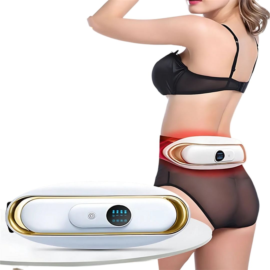 SlimKern Exklusiv Bauch Lipo Fettverbrenner – Schlankheitsgürtel mit EMS-Vibration & Wärmetherapie für Fettabbau & Schmerzlinderung