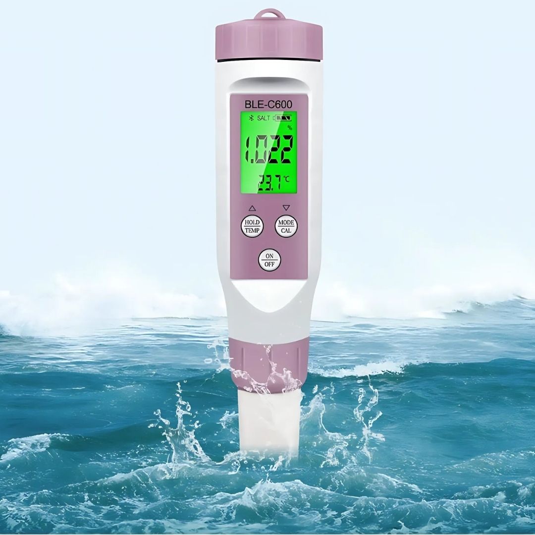 AquaCheck Exklusiv 7-in-1 Wasserqualitätstester – pH, TDS, EC, Temperatur, ORP, Chlor – Für Trinkwasser, Pool, Aquarium, Spa