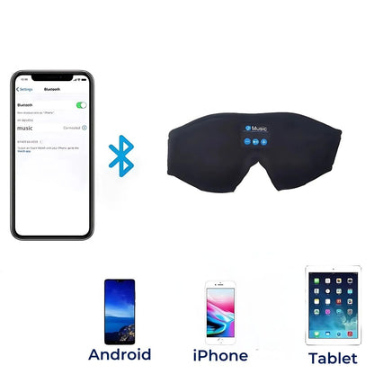 DreamSounds Exklusiv Bluetooth-Schlafmaske mit Integrierten Kopfhörern | Für Reisen, Meditation und Lichtblockierung