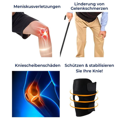 ProFlex Exklusiv Kniebandage mit Verstellbarer Kompression | Zur Schmerzlinderung – Unterstützung bei Verletzungen – Arthritis und Stabilität bei Sport