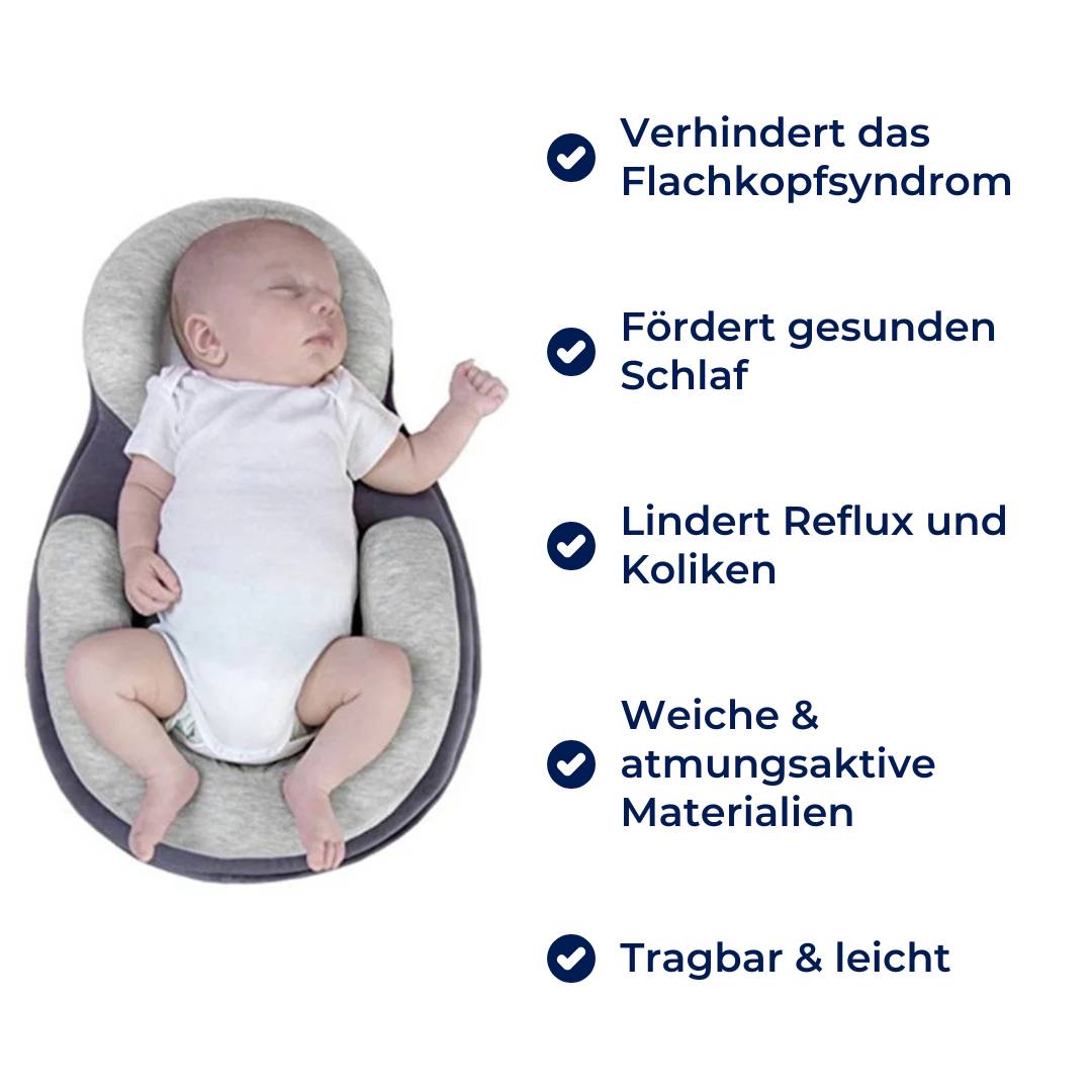 NeoNest | Verstellbares Babybett – Gegen Plattkopf – Fördert gesunden Schlaf – Lindert Reflux und Koliken bei Moderngeborenen