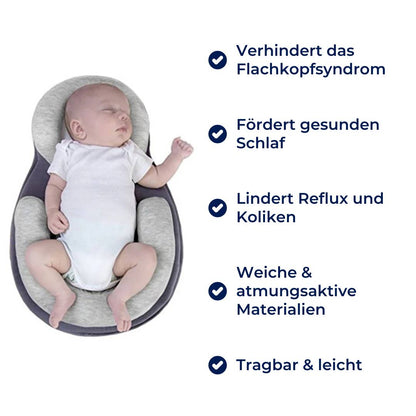NeoNest | Verstellbares Babybett – Gegen Plattkopf – Fördert gesunden Schlaf – Lindert Reflux und Koliken bei Moderngeborenen