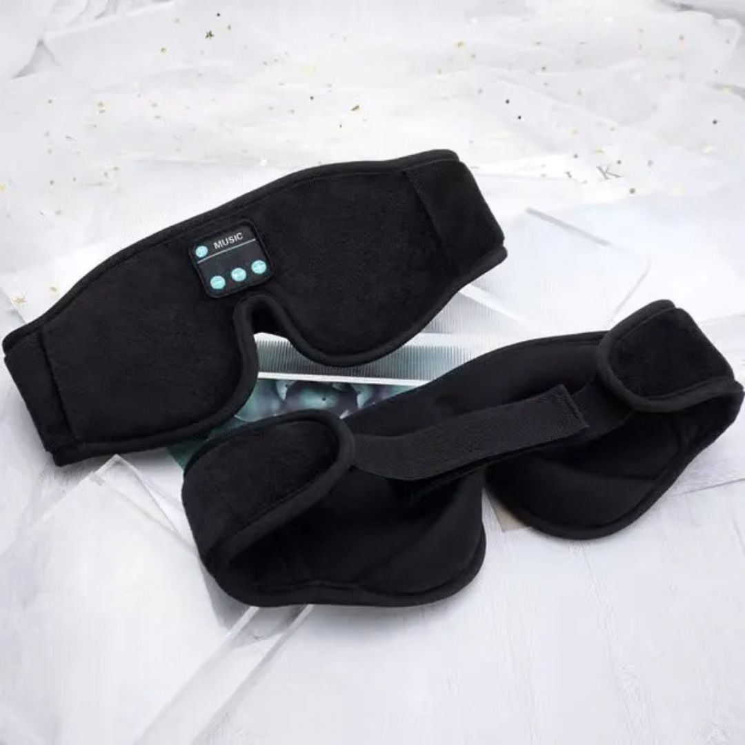 DreamSounds Exklusiv Bluetooth-Schlafmaske mit Integrierten Kopfhörern | Für Reisen, Meditation und Lichtblockierung