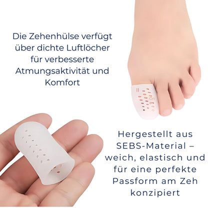 ToeGuard Exklusiv Comfort SiliconSoft Schutz | Belüftetes Silikon für Ballen und Blasen - Schmerzlinderung - Bequeme Fußpflege