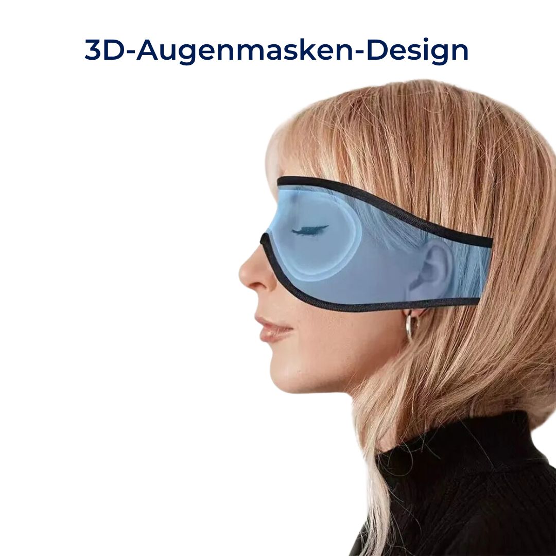 DreamSounds Exklusiv Bluetooth-Schlafmaske mit Integrierten Kopfhörern | Für Reisen, Meditation und Lichtblockierung