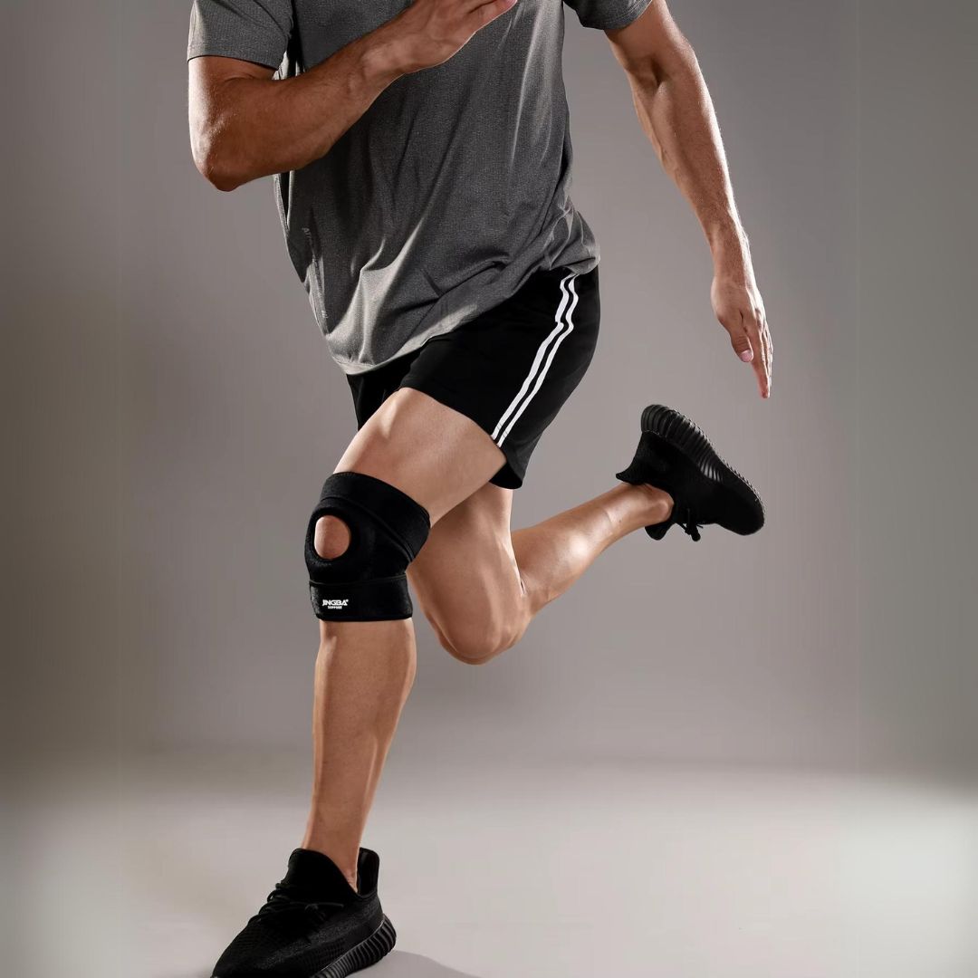 FlexiKnee Exklusiv Verstellbare Kniebandage | Anpassbare Unterstützung mit Dämpfung – Zur Verletzungsprävention und Komfort während Aktivitäten