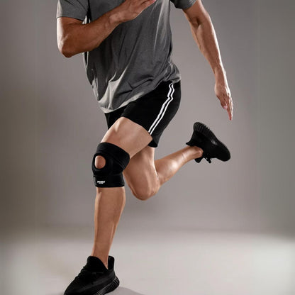 FlexiKnee Exklusiv Verstellbare Kniebandage | Anpassbare Unterstützung mit Dämpfung – Zur Verletzungsprävention und Komfort während Aktivitäten