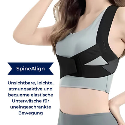 SpineAlign Exklusiv Haltungskorrektor | Verstellbare Stütze für Rücken & Schultern – Lindert Schmerzen & verbessert die Haltung
