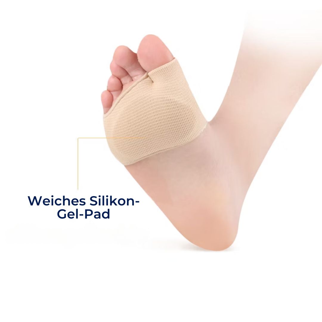 CushionFlex Exklusiv Vorfußschutz | Silikongelkissen - Dämpft Stöße - Schmerzlinderung - Bei Metatarsalgie - Täglicher Komfort