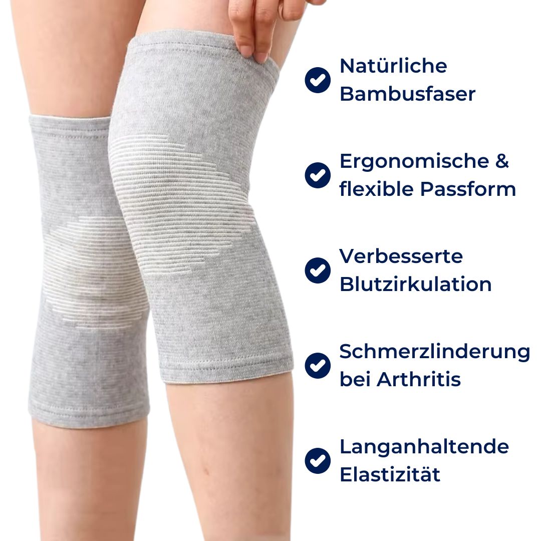 BambuFlexx Exklusiv | Kniebandage Bambus – Kompression & Schmerzrelief bei Arthritis, Verletzungen, Sport & Alltag