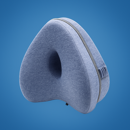 KnieTraum Exklusiv | Orthopädisches Kniekissen – Seitenschläfer – Ischias-Linderung – Atmungsaktiver Memory-Schaum