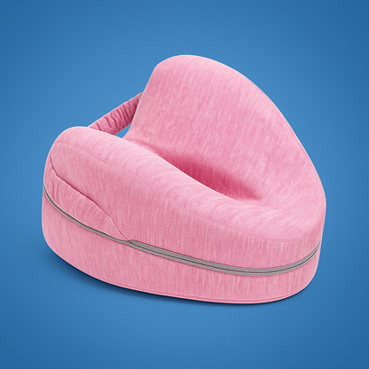 KnieTraum Exklusiv | Orthopädisches Kniekissen – Seitenschläfer – Ischias-Linderung – Atmungsaktiver Memory-Schaum