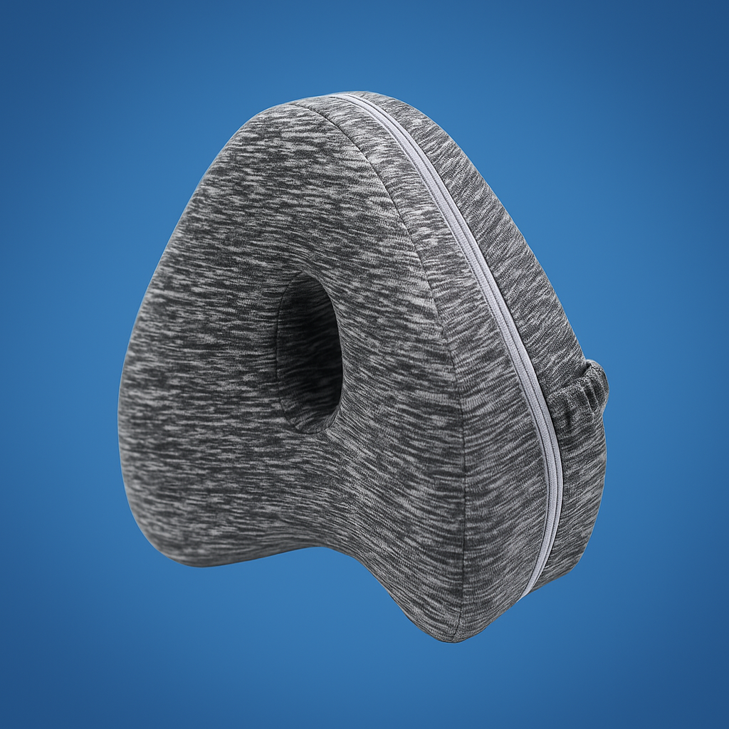 KnieTraum Exklusiv | Orthopädisches Kniekissen – Seitenschläfer – Ischias-Linderung – Atmungsaktiver Memory-Schaum