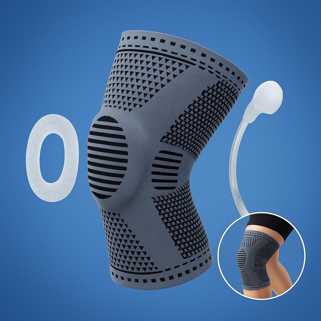 FlexiStabil Exklusiv | Elastische Kniebandage - Stabilität - Schmerzlinderung - Kompression - Verletzungen, Arthritis, Sport, Erholung