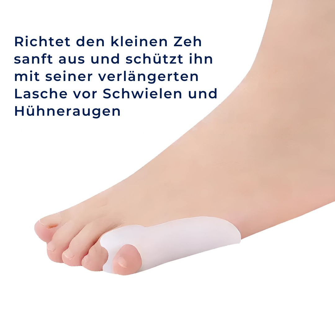BunionGuard Exklusiv Quintus Varus | Zehenspreizer für den kleinen Zeh - Ballenschutzgel - Fehlstellungskorrektur - Schmerzlinderung