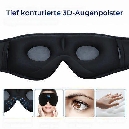DreamSounds Exklusiv Bluetooth-Schlafmaske mit Integrierten Kopfhörern | Für Reisen, Meditation und Lichtblockierung