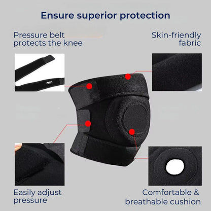 FlexiKnee Exklusiv Verstellbare Kniebandage | Anpassbare Unterstützung mit Dämpfung – Zur Verletzungsprävention und Komfort während Aktivitäten