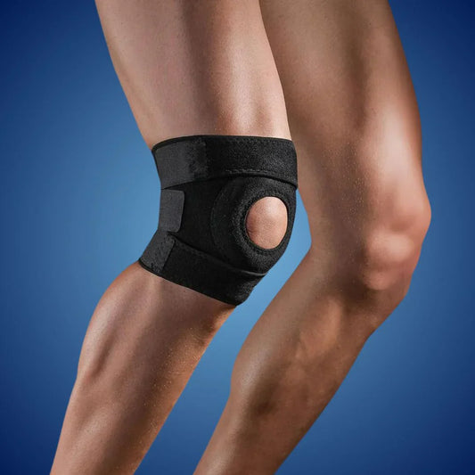 FlexiKnee Exklusiv Verstellbare Kniebandage | Anpassbare Unterstützung mit Dämpfung – Zur Verletzungsprävention und Komfort während Aktivitäten