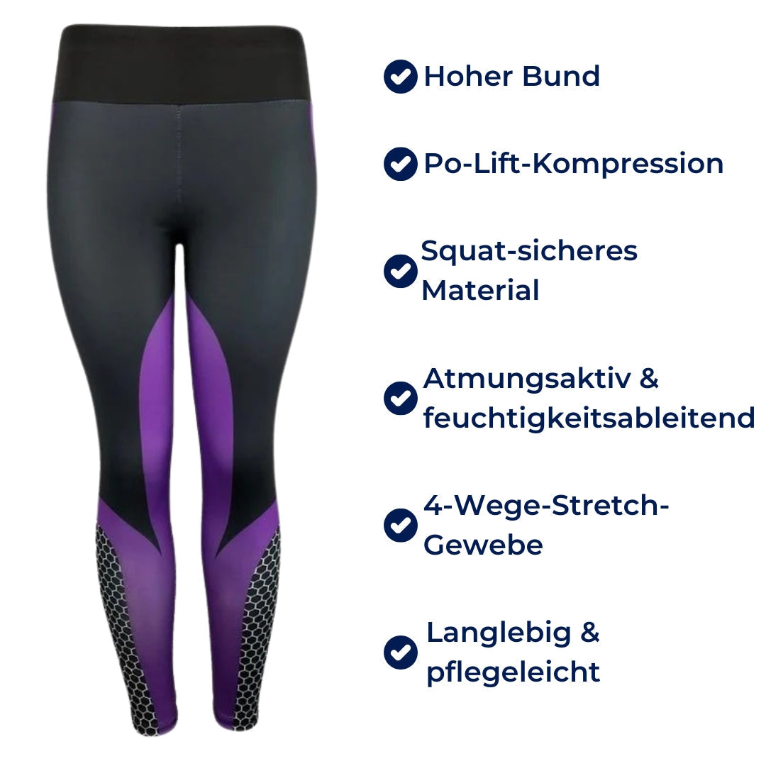 FormFit Exklusiv | Fitness Push-up Leggings - High-Waist - Po-Lift Kompression - Squat-Proof - Atmungsaktiv für Sport, Yoga, Alltag