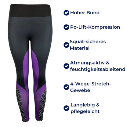 FormFit Exklusiv | Fitness Push-up Leggings - High-Waist - Po-Lift Kompression - Squat-Proof - Atmungsaktiv für Sport, Yoga, Alltag