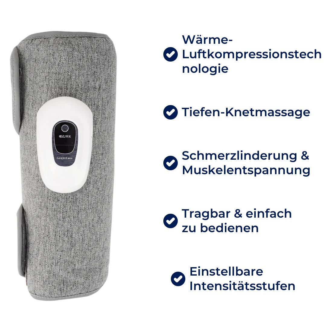 LegRevive Exklusiv | 3-in-1 Massagegerät - Schmerzlindernde und revitalisierte Beine - Wärme Luftkompression - Tiefenkneten für Durchblutung & Erholung