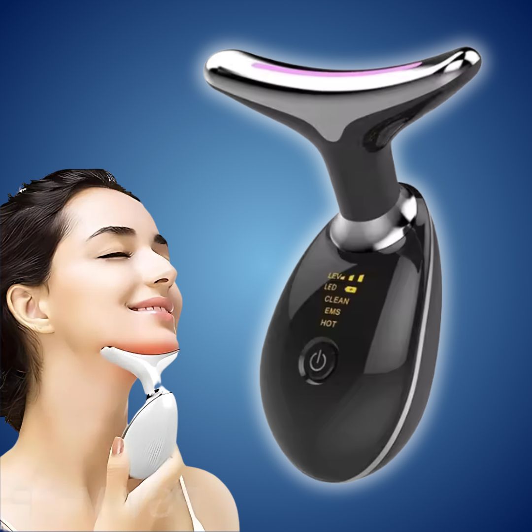 LumiLift Exklusiv | EMS Gesichtsformer – Mikrostrom Hautstraffung – Anti-Aging Gerät – Doppelkinn Reduktion & Falten Glättung