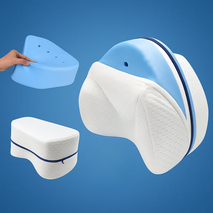 KnieTraum Exklusiv | Orthopädisches Kniekissen – Seitenschläfer – Ischias-Linderung – Atmungsaktiver Memory-Schaum