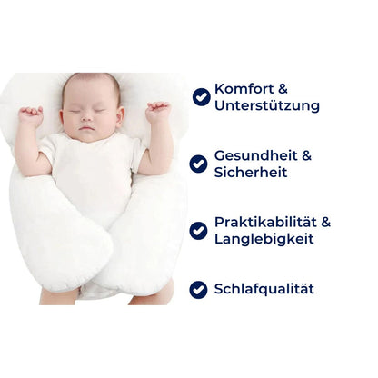 ReinNest Exklusiv - Antibakterielles hypoallergenes Schmusekissen - für Kleinkinder - Weich, Atmungsaktiv, Waschbar, Stützend - Erholsamer Schlaf