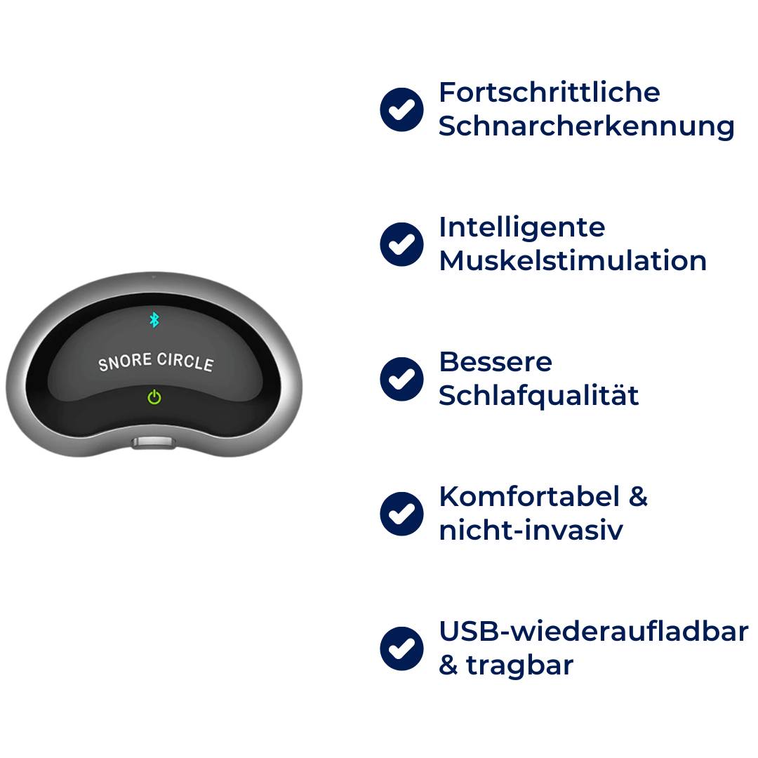 SilentLuft Exklusiv | Anti-Schnarch-Gerät – Besser schlafen – Schnarchsensor – Muskelstimulation – USB-ladbar – Komfortabel & tragbar