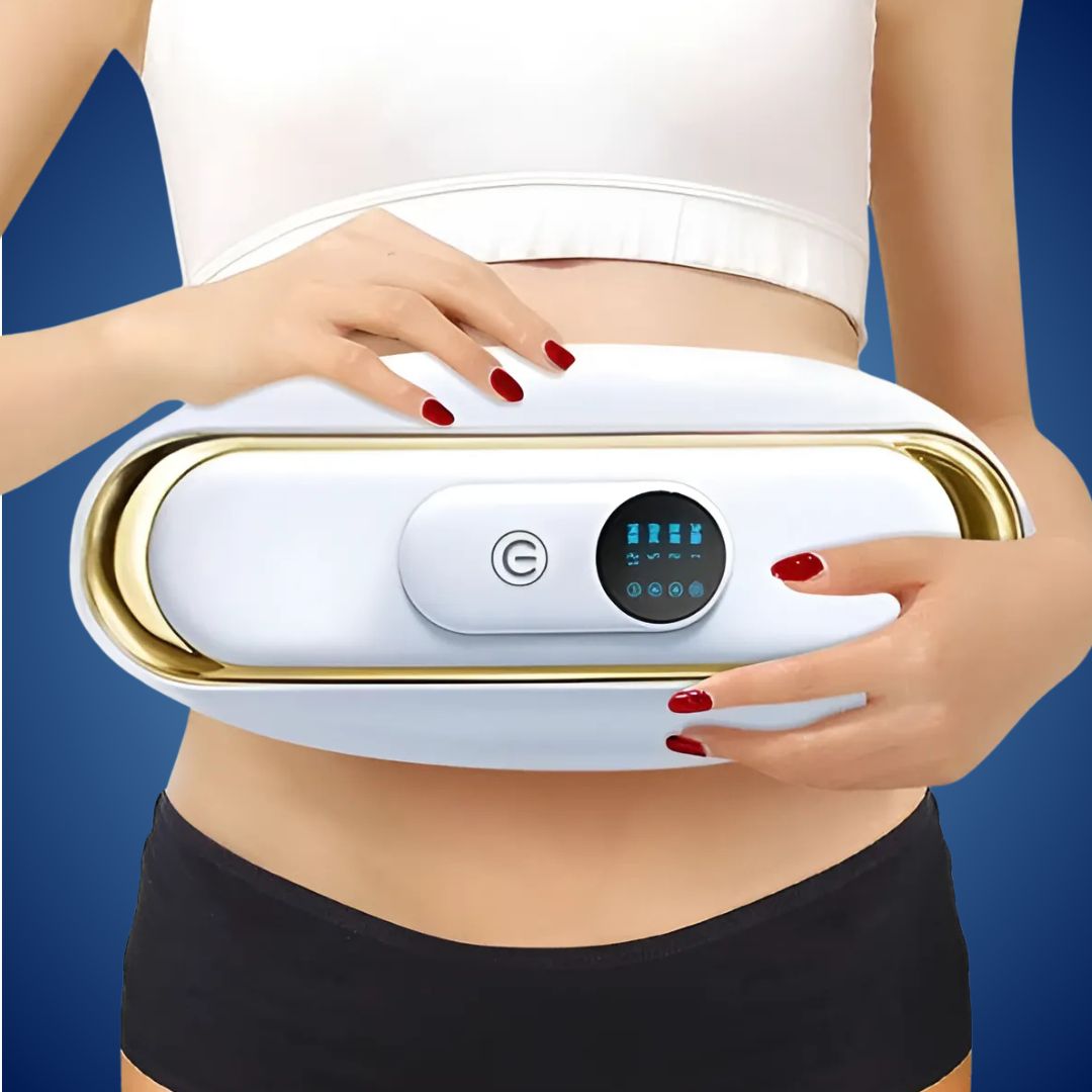 SlimKern Exklusiv Bauch Lipo Fettverbrenner – Schlankheitsgürtel mit EMS-Vibration & Wärmetherapie für Fettabbau & Schmerzlinderung