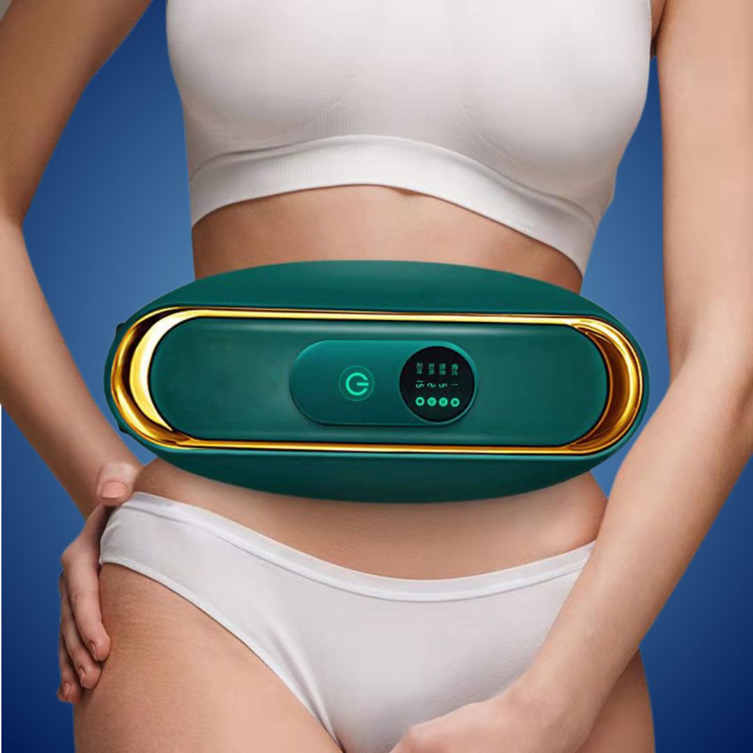 SlimKern Exklusiv Bauch Lipo Fettverbrenner – Schlankheitsgürtel mit EMS-Vibration & Wärmetherapie für Fettabbau & Schmerzlinderung
