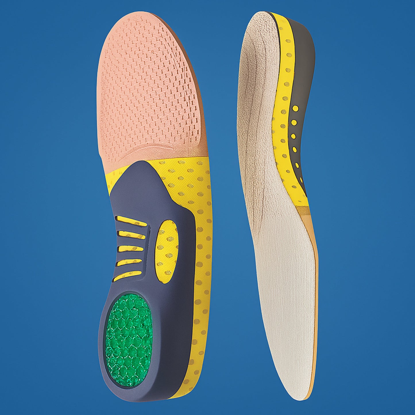 SohlFix Exklusiv – Plattfuß Einlegesohlen – Fußgewölbestütze zur Schmerzreduktion – Rutschfest & Atmungsaktiv – Für Alltagsschuhe & Arbeit