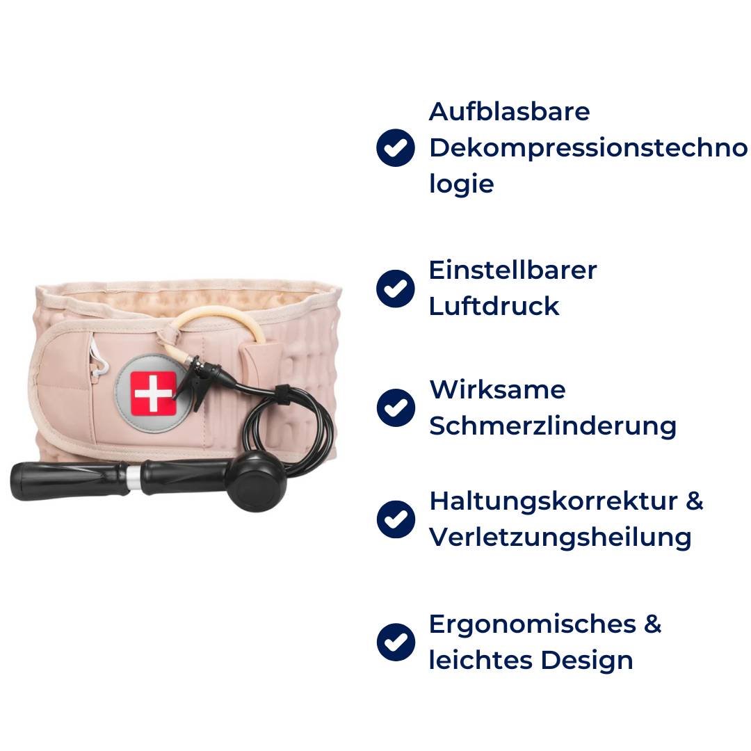 WirbelFit Exklusiv | Lendengurt mit Lufttraktion – Rückenstütze für Schmerzlinderung & Haltungskorrektur