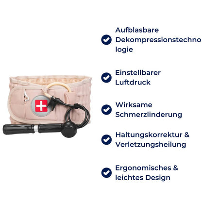 WirbelFit Exklusiv | Lendengurt mit Lufttraktion – Rückenstütze für Schmerzlinderung & Haltungskorrektur