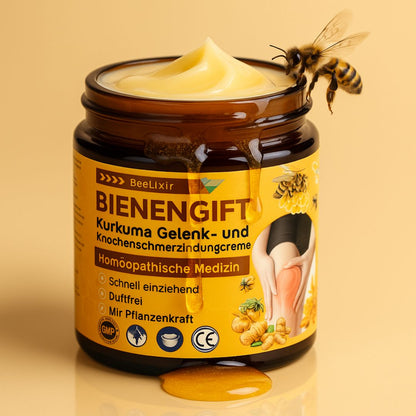 Bienengiftcreme | Salbe inklusive Bienengift, Hyaluron & Kollagen | BeeLixir
