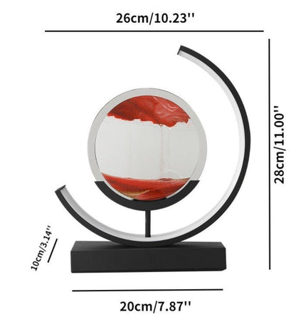 Deko LED Tischlampe | Zeitgemäße Designer Lampe | Sandbild zum Drehen | SandScape