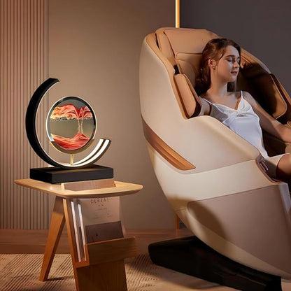 Deko LED Tischlampe | Zeitgemäße Designer Lampe | Sandbild zum Drehen | SandScape