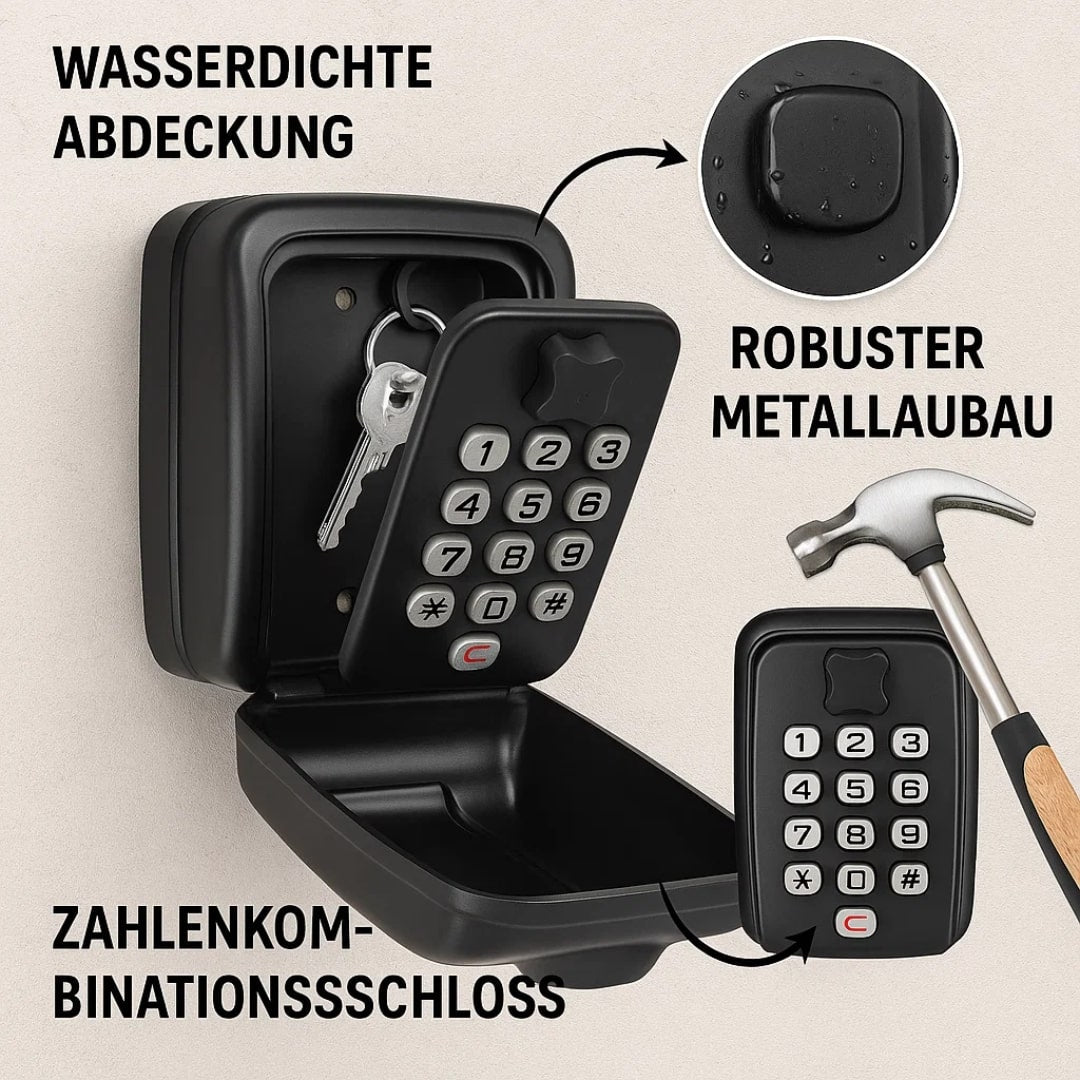 Schlüsseltresor Außen | Schlüsselsafe inklusive Code | SafeHaus