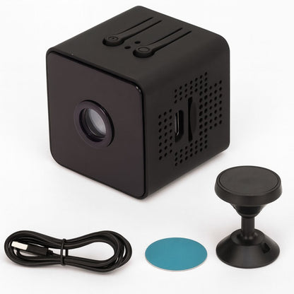 Überwachungskamera für außen & innen | Mini WLAN Kamera mit Live Übertragung auf Handy | Kabellos & Handlich | MiniWächter